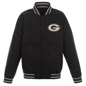 NEW! GREEN BAY PACKERS POLY-TWILL VARSITY JACKET